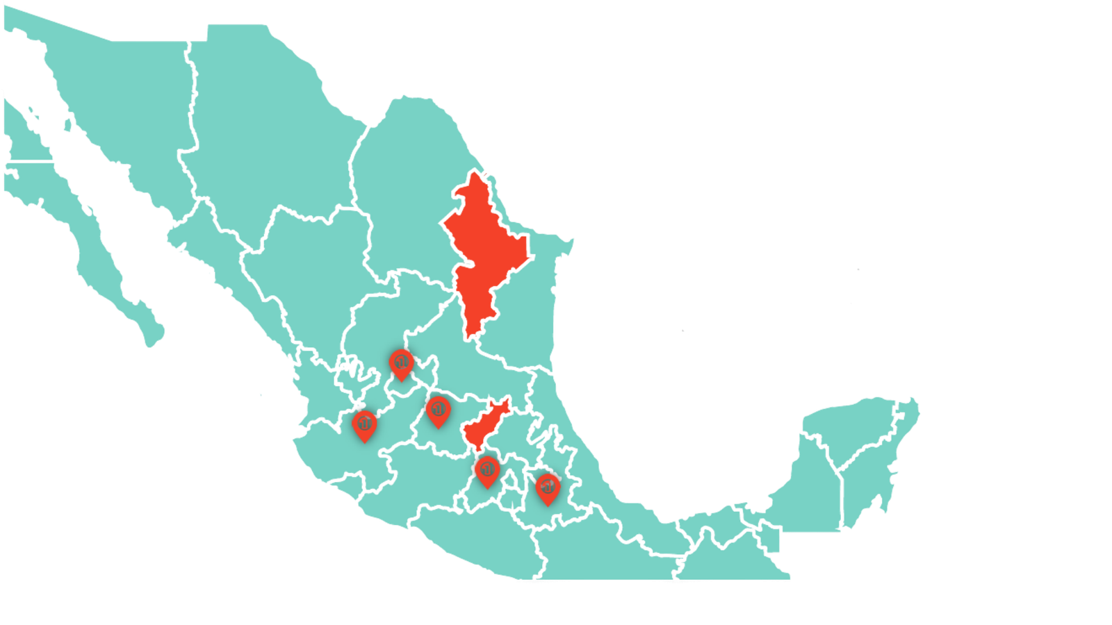 Mapa de cobertura MUSAR Salud en México